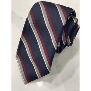 Vintage Ferrell Reed Nordstrom Silk Repp Striped Preppy Luxury Tie 57 x 3.25